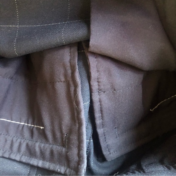 ❤️Uniqlo Navy Blue Checkered Ankle Pants Career Workwear Size S - Picture 5 of 6